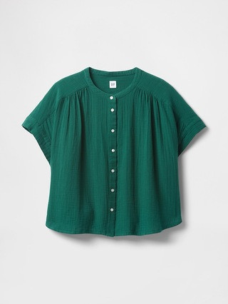 Cotton Gauze Dolman Shirt | Gap (US)