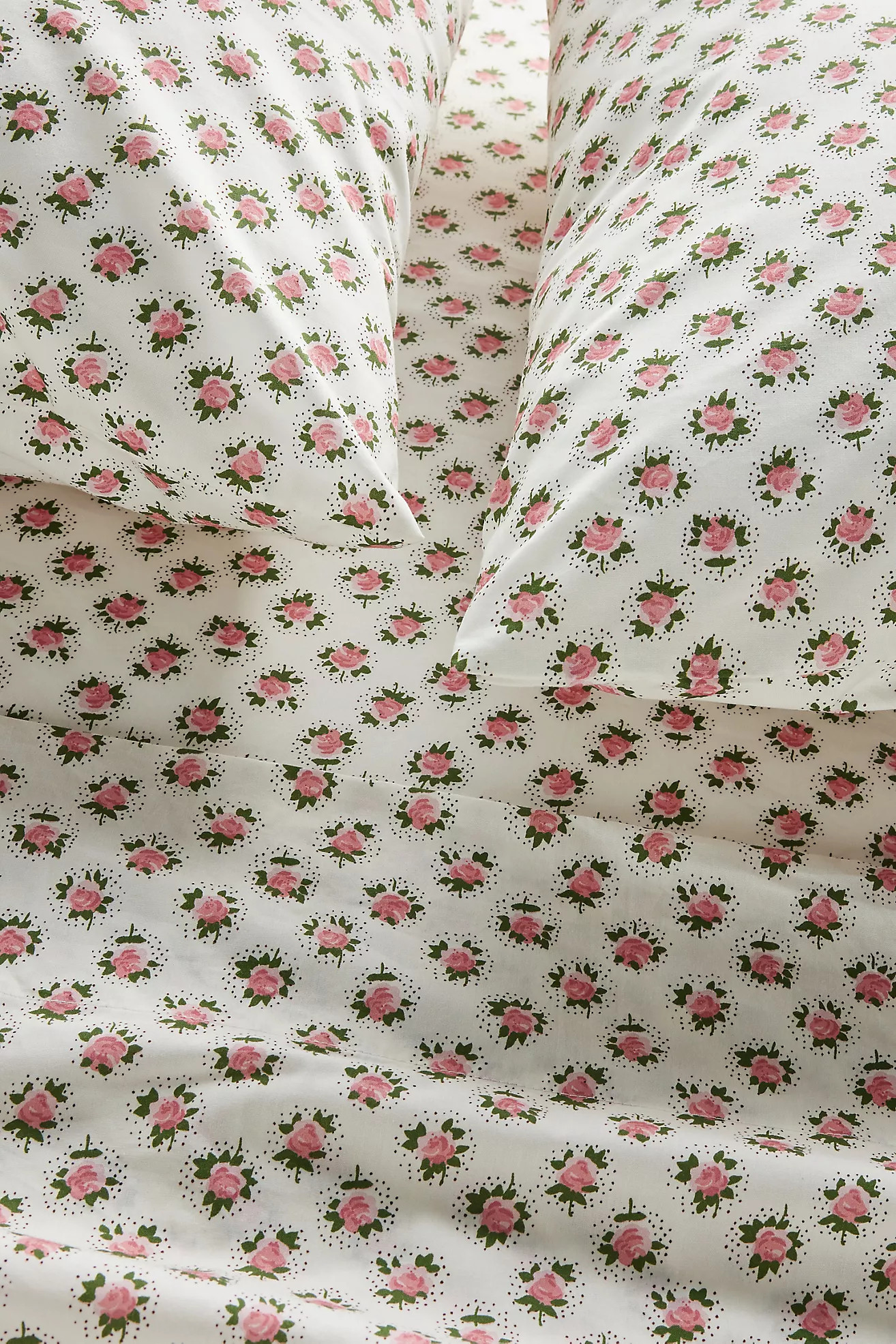 Organic Cotton Percale Printed Sheet Set | Anthropologie (US)