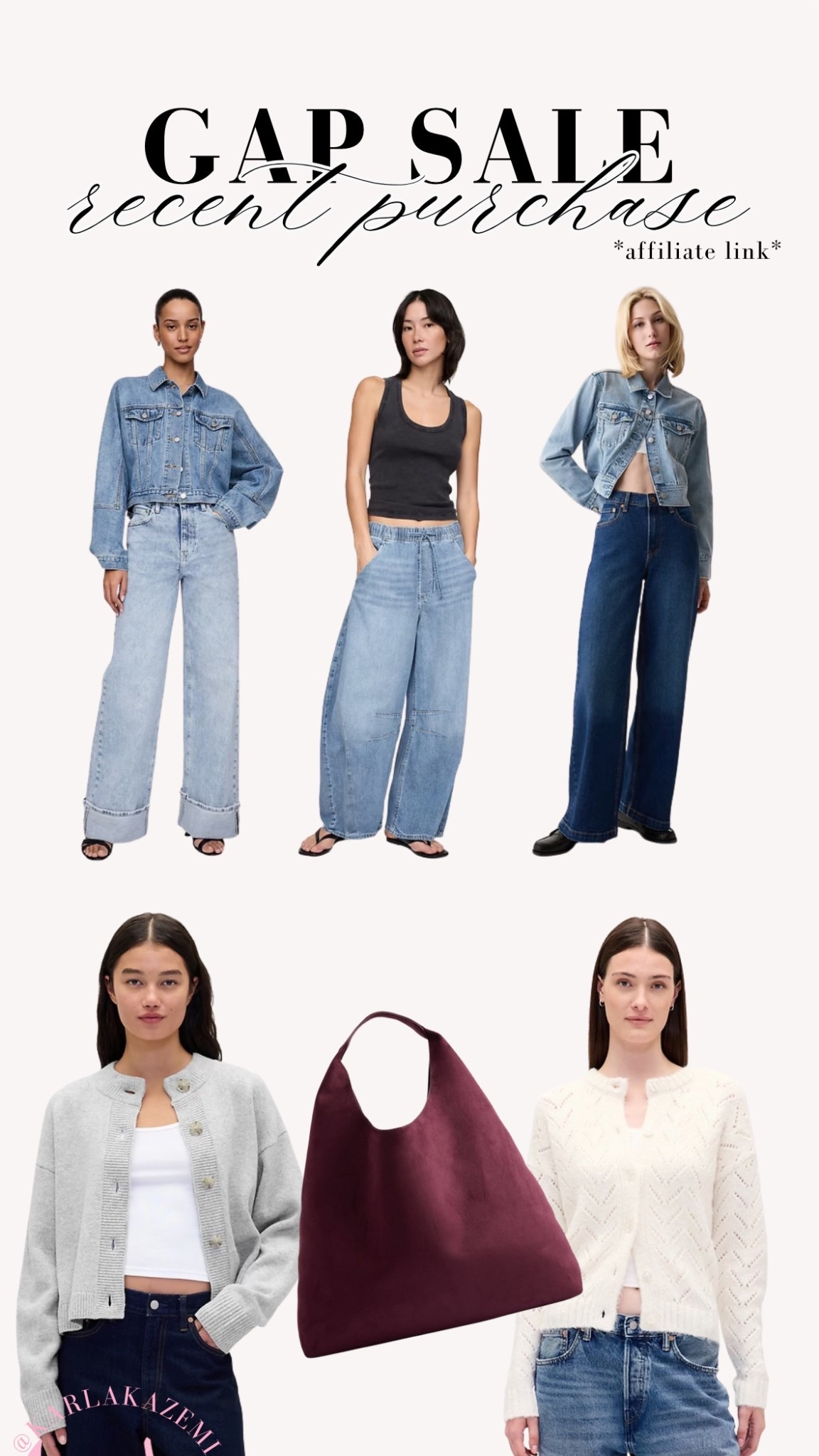 Gap sale is in full swing and so many sizes available!! Stack codes on top of one another to get up to 50% off!
codes: FAMILY for additional 10% off




Denim, jeans, fall style, fall capsule wardrobe, easy outfit ideas, light denim, dark denim, holiday outfit idea, gift guide, gifts for her, basics, style basics, easy mom outfits, petit outfit, mid size outfit ideas, suede purse, burgundy purse, wine red purse, barrel jeans, horseshoe jeans, wide leg jeans, high rise jeans.

#LTKStyleTip #LTKItBag #LTKFindsUnder100