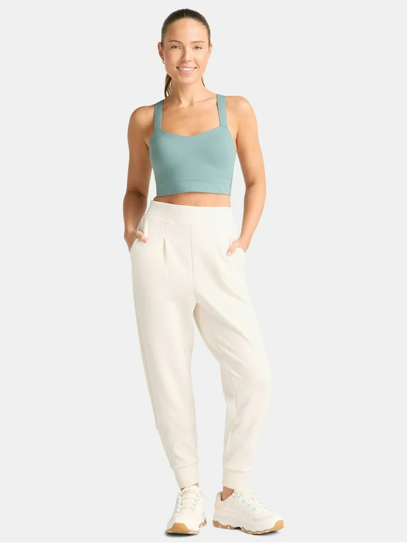 Avia Women's and Women's Plus Knit Pleat Joggers with Pockets, Size XS-4X - Walmart.com | Walmart (US)