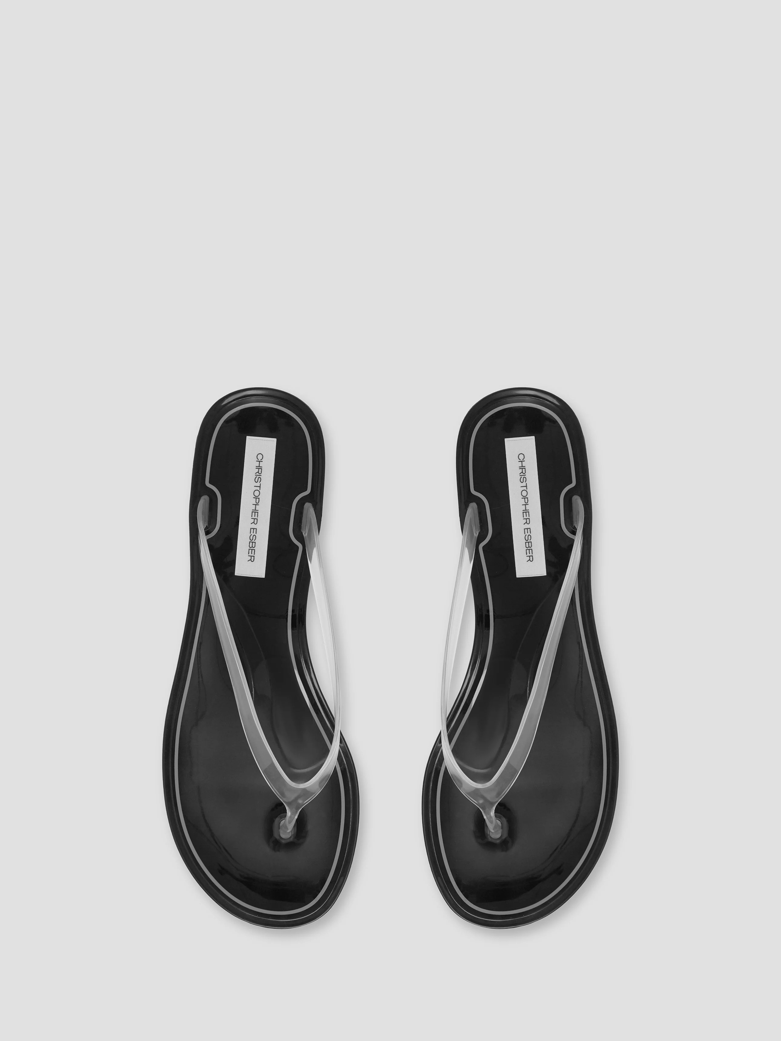Christopher Esber | Jo Flip Flop Black Clear | Christopher Esber (Global)