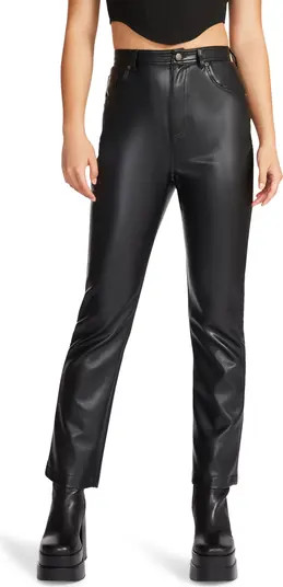 Steve Madden Josie Straight Leg Faux Leather Pants | Nordstrom | Nordstrom