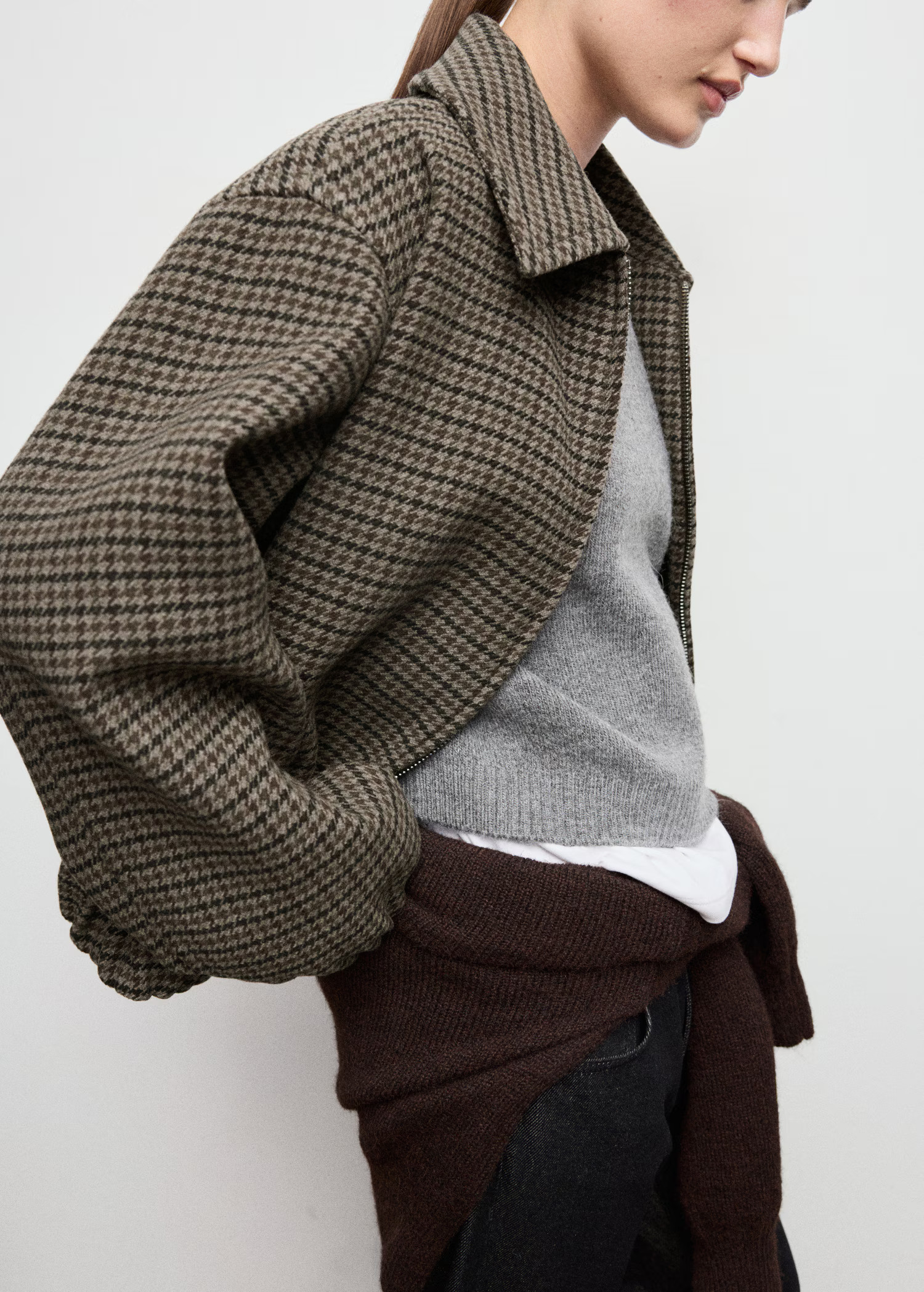 Houndstooth wool jacket | MANGO (UK)