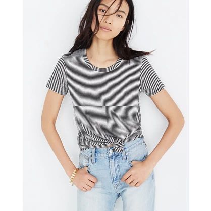 Knot-Front Tee in Stripe | Madewell