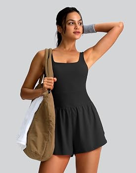 Soothfeel Womens Workout Romper Running Onesie One Piece Jumpsuit Shorts Tennis Gym Active Athlet... | Amazon (US)