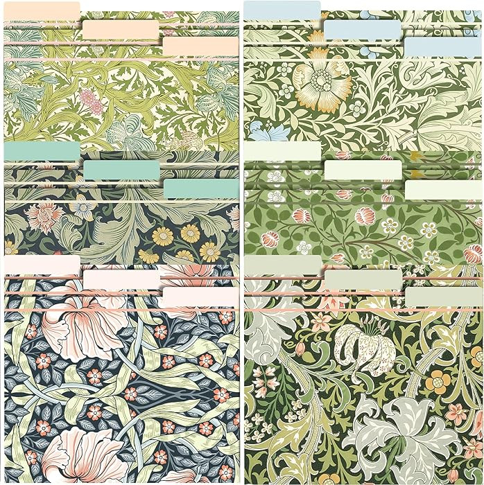 18 Pack William Morris Floral File Folders Decorative File Folders Letter Size(9.5 x 11.5) with 1... | Amazon (US)