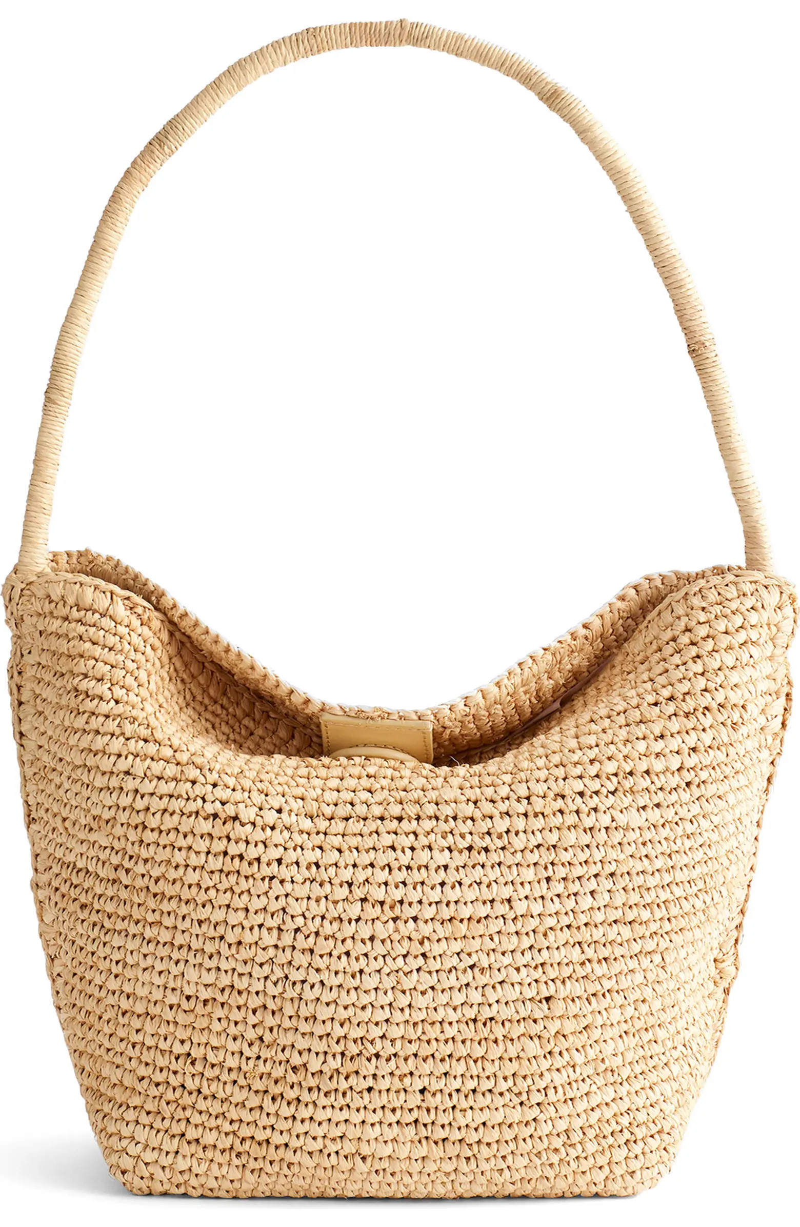 The Signature Woven Raffia Shoulder BagMadewell | Nordstrom