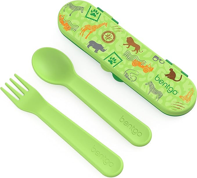 Bentgo® Kids Utensil Set - Reusable Plastic Fork, Spoon & Storage Case - BPA-Free Materials, Eas... | Amazon (US)