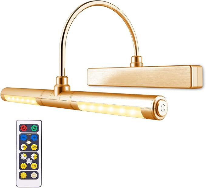 LUXSWAY Wireless Picture Light Battery Operated, Remote Control Painting Light with Rotatable Lig... | Amazon (US)