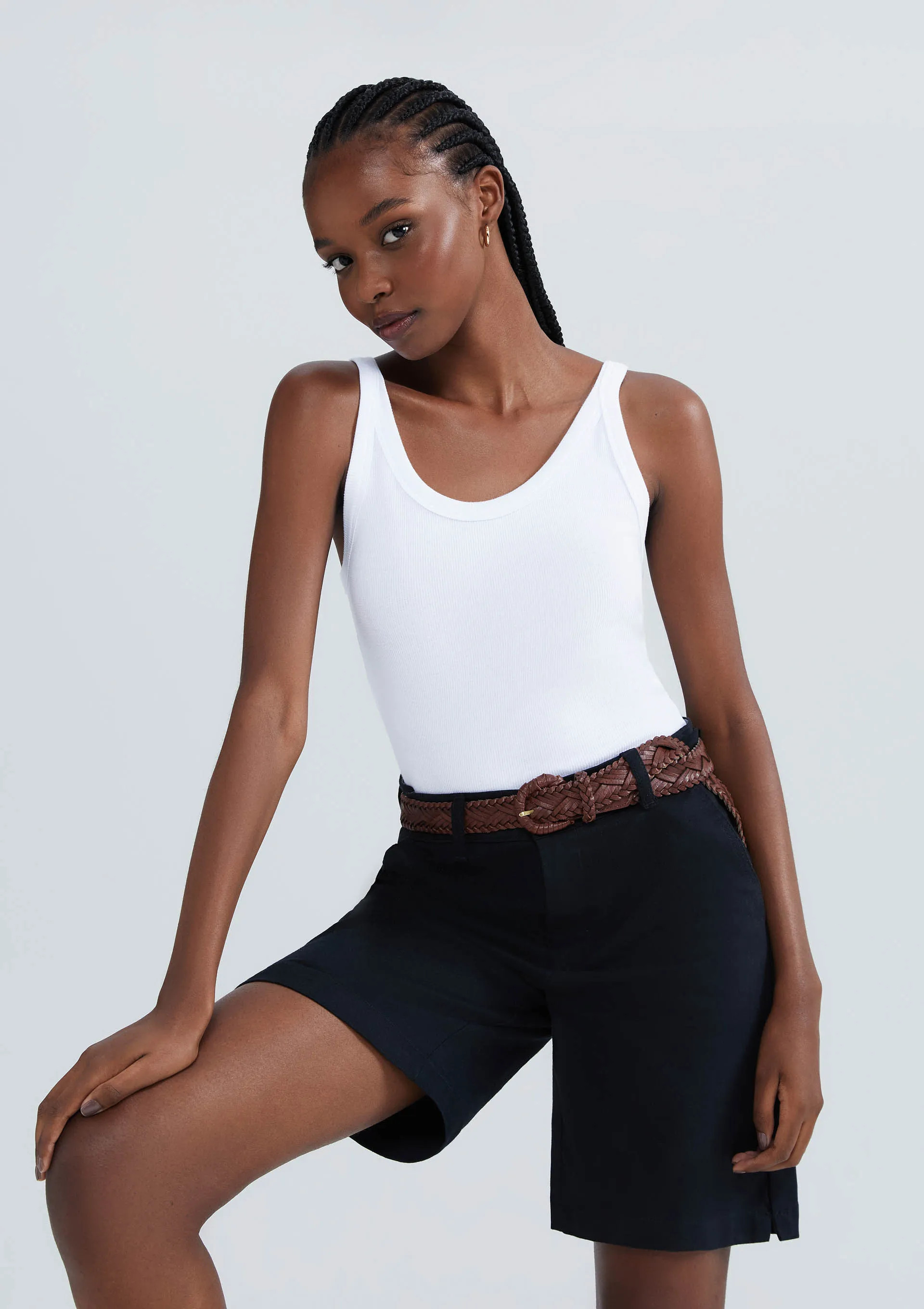 Regata Básica Feminina Slim Em Ribana Canelada - Hering Store | Hering (BR)