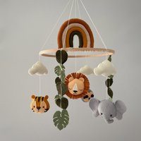 Safari Baby Mobile With Rainbow | Lion, Elephant, Tiger, Sloth & Clouds Jungle Nursery Decor Gender Neutral Crib | Etsy (US)