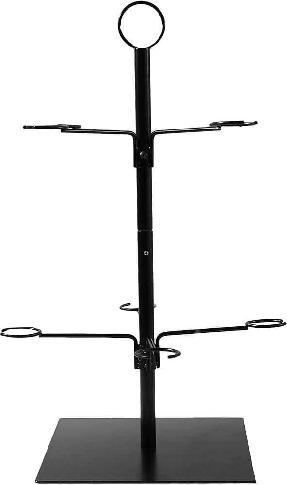 Cocktail Tree Stand, Black Metal Display Stand For Wine, Champagne, Cocktails, and Shot Glasses a... | Amazon (US)