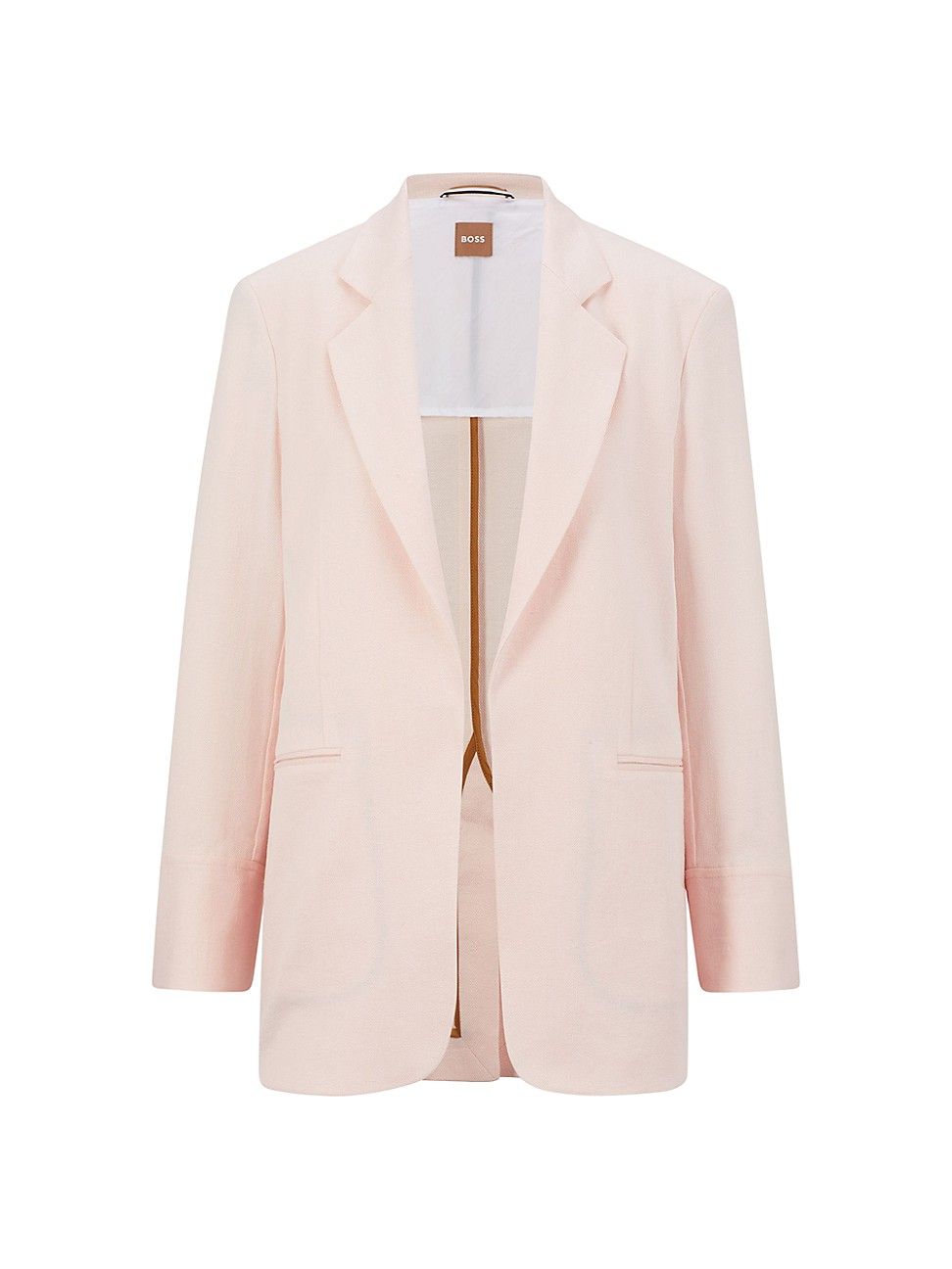 Women's Oversized-Fit Blazer In A Linen Blend - Pink - Size 2 | Saks Fifth Avenue