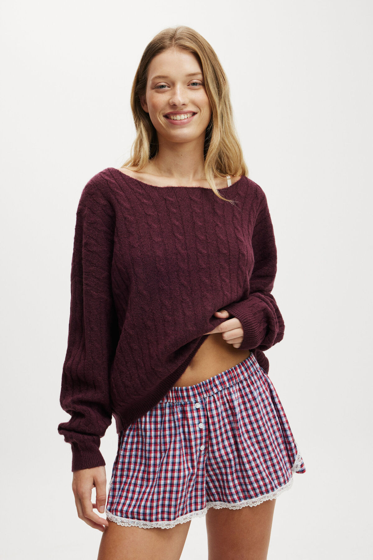 Tricôs - Cable Off The Shoulder Knit Jumper | Cotton On (BR)