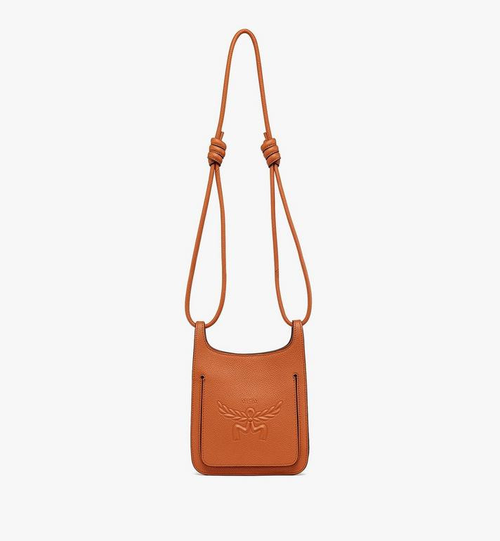 Himmel Hobo in Embossed Logo Leather | MCM (US)