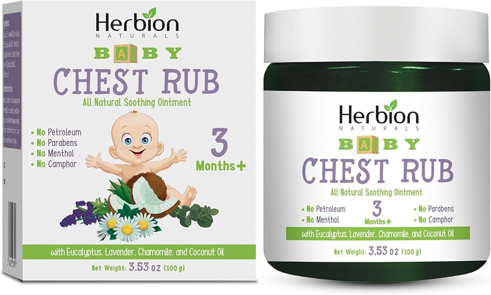 HERBION Naturals Baby Chest Rub, Ages 3 Months+, All-Natural Soothing Ointment with Coconut Oil, ... | Amazon (US)