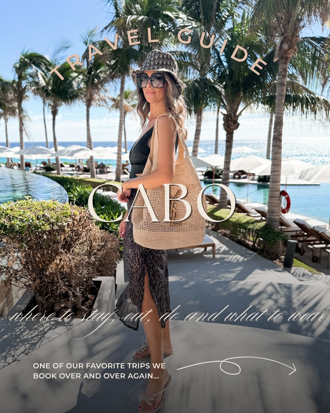 It’s no surprise that Cabo is one of our favorite places to vacation! I thought I would round up my favorite places to stay, eat, what to do and what to wear! Let me know when you are ready to book your next trip and I’m happy to help! #cabo #cabomexico #travelguide #alwaysonvacation

🔍: Cabo, travel guide, beach resort, resort wear, swimsuits, coverup, sunglasses, raffia ysl tote, spring style, petite style, moms over 40 style, Texas content creator