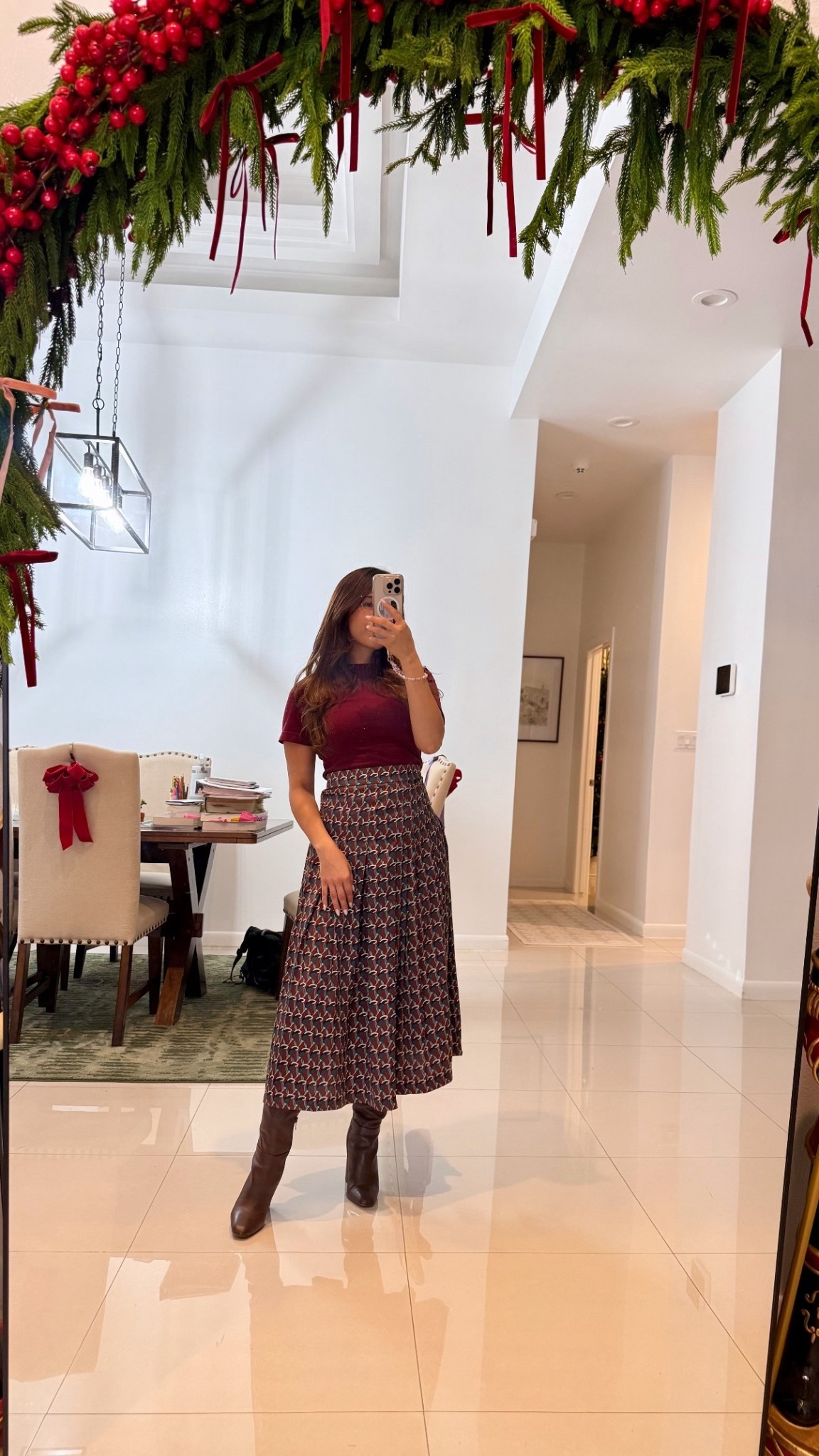 Target too size small. 
Zara skirt size small. 
Steve Madden boots size 6  

#LTKSeasonal #LTKgrwm #LTKootd
