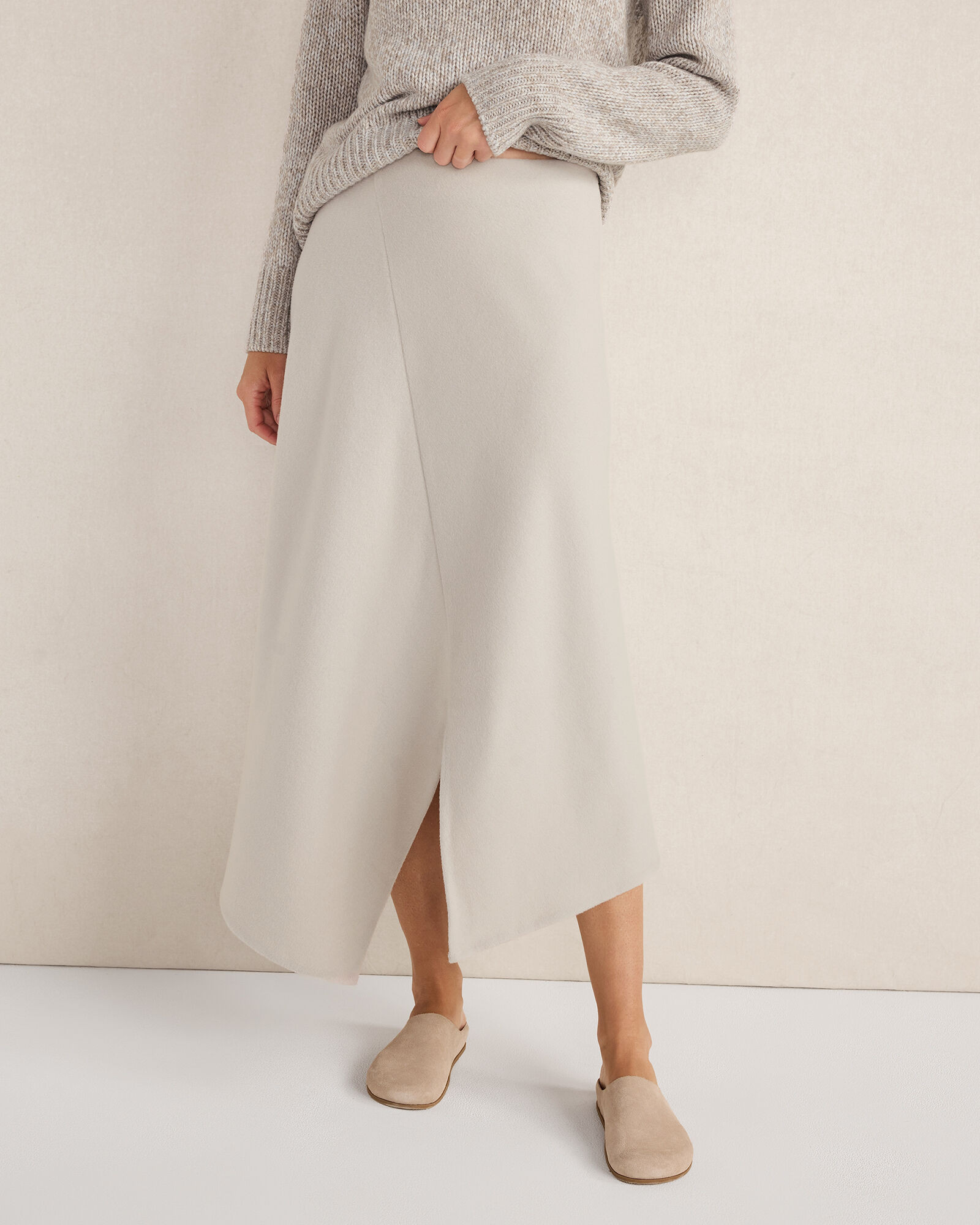 Wool Blend Split Hem Skirt | Haven Well Within