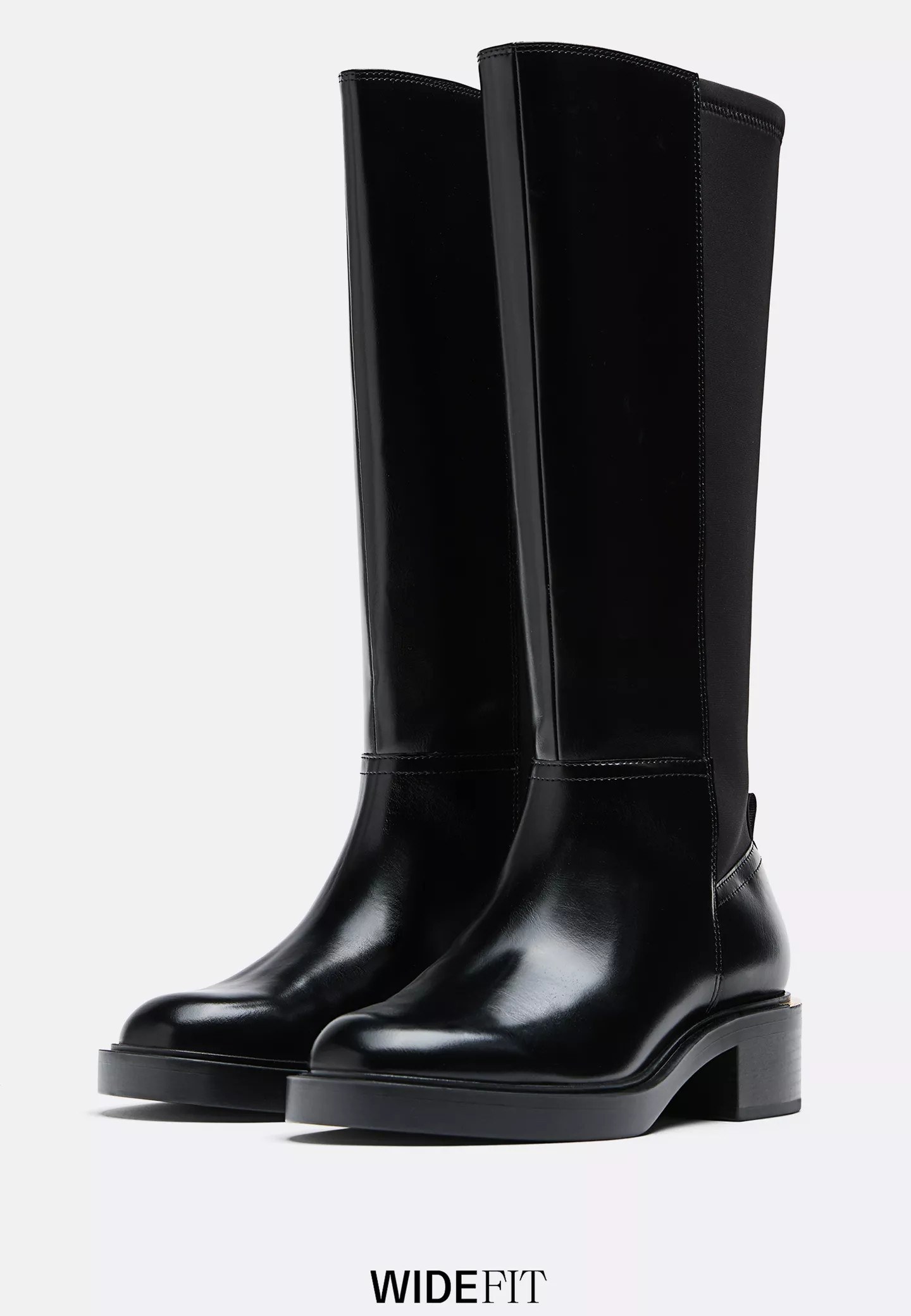 Flache Reitstiefel - Wide Fit für Damen | Stradivarius Deutschland | Stradivarius DE