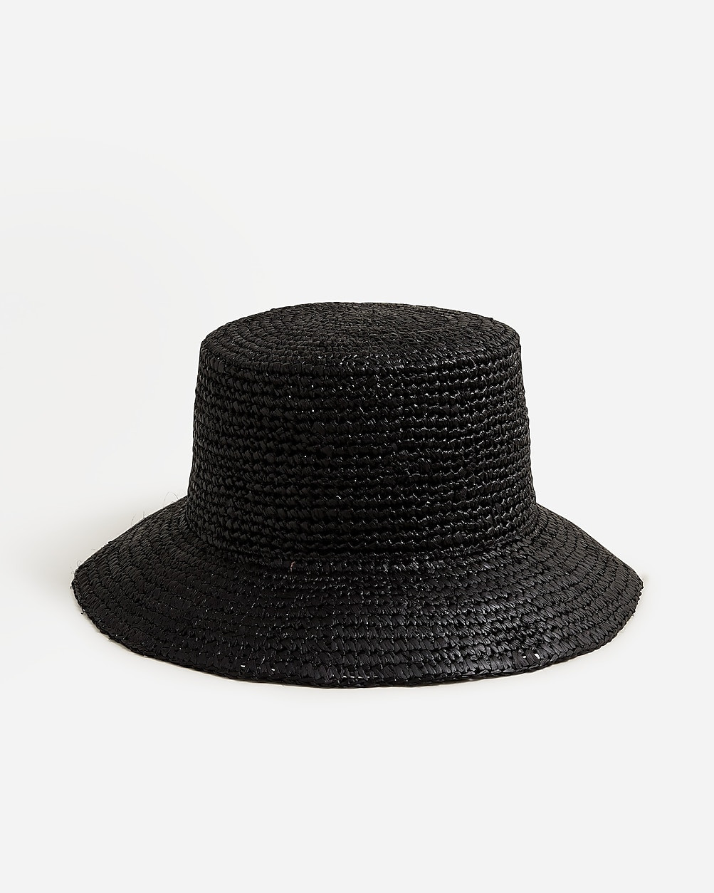 Wide-brim raffia bucket hat | J. Crew US