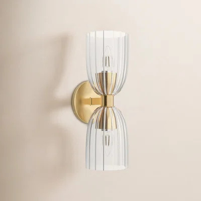 Whistler 2-Light Wall Sconce in Natural Brass | Wayfair North America