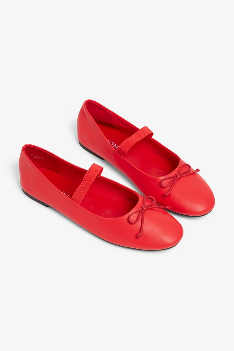 Ballerina shoes - Red - Ladies | H&M GB | H&M (UK, MY, IN, SG, PH, TW, HK)