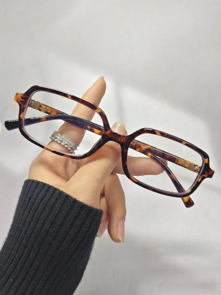 1pc Minimalist Retro BOHO Letter & Geometric Pattern PC (Polycarbonate) Anti-Blue Light Glasses F... | SHEIN