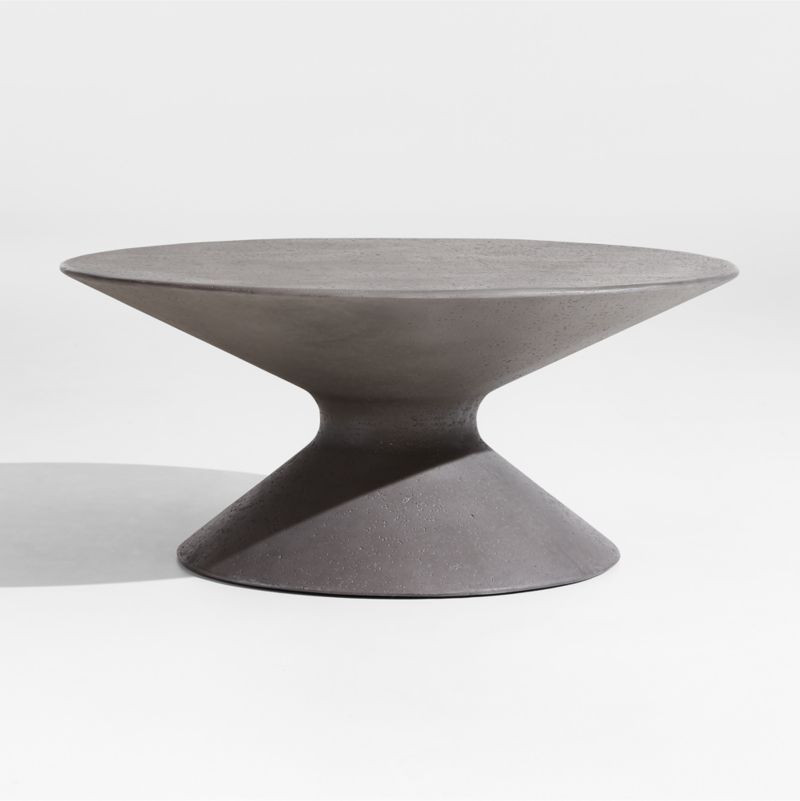 Posada 36" Grey Round Concrete Outdoor Coffee Table + Reviews | Crate & Barrel | Crate & Barrel