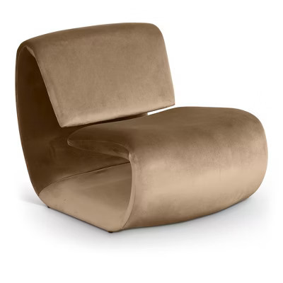 Meridian Furniture,Nouveau Beige Velvet Accent Chair | Target
