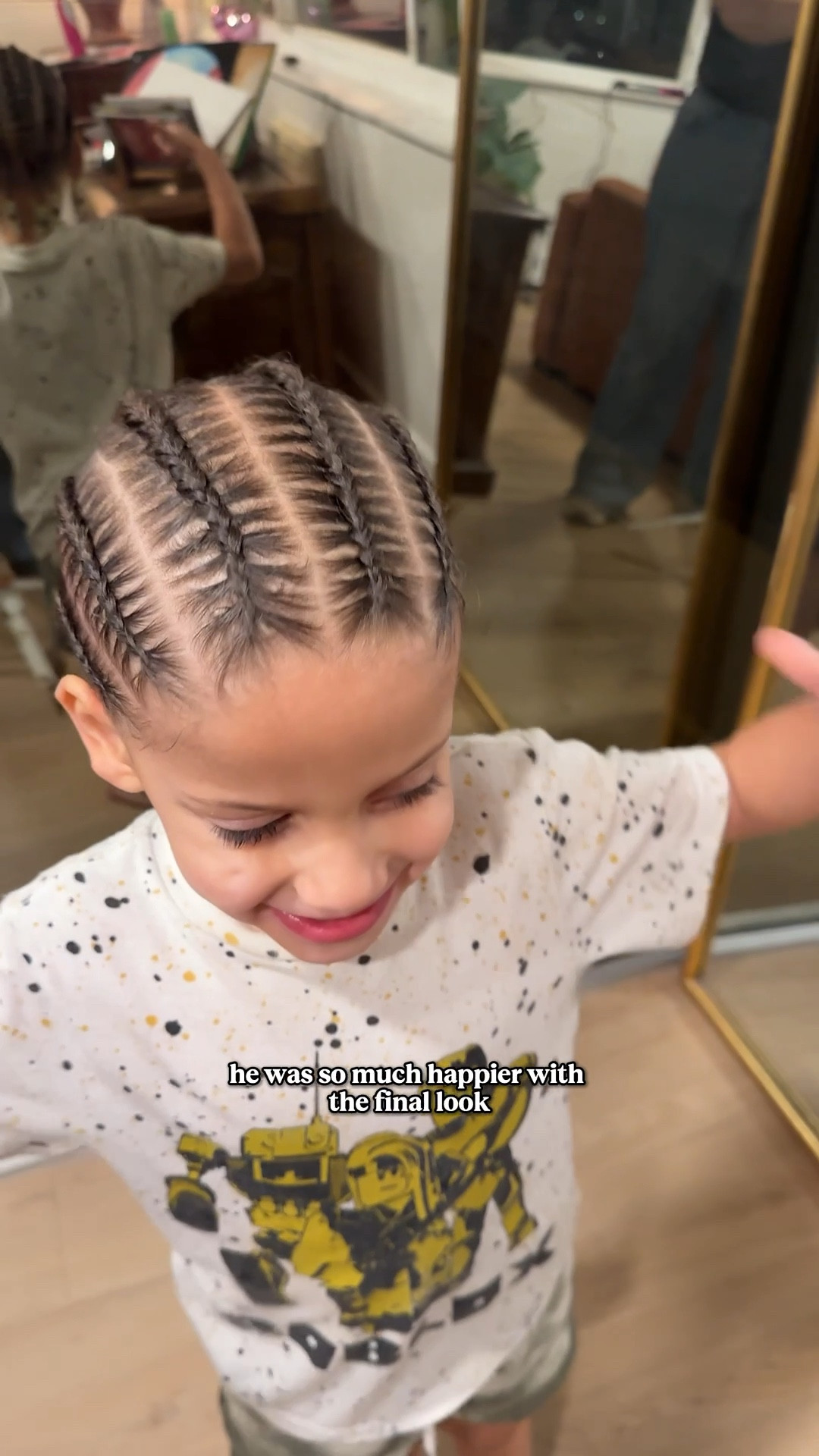 ray ray’s first braids 🥹 #braids #curlyhaircare #curlyproducts 