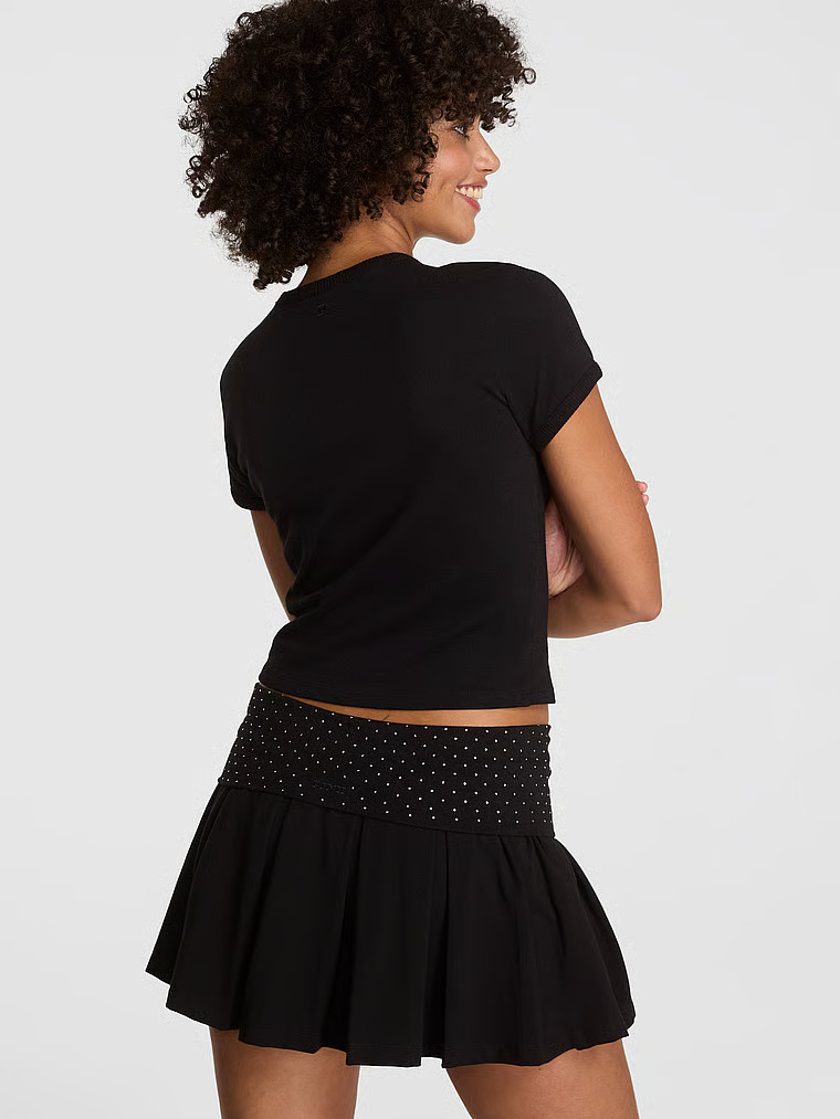 Buy Retro Cotton Tee, Pure Black Gameday - Order Tops online - PINK US | Victoria's Secret (US / CA )