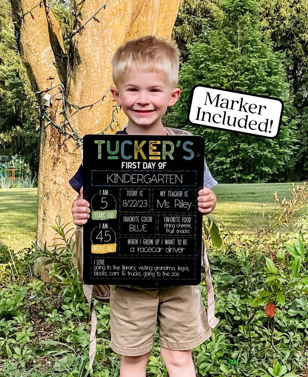 First Day of School Sign, Kids School Sign, Reversible First Day of School Sign, Reusable First D... | Etsy (US)