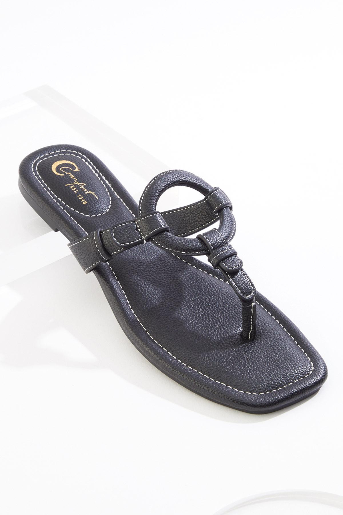 Square Toe Hoop Sandals | Cato Fashions
