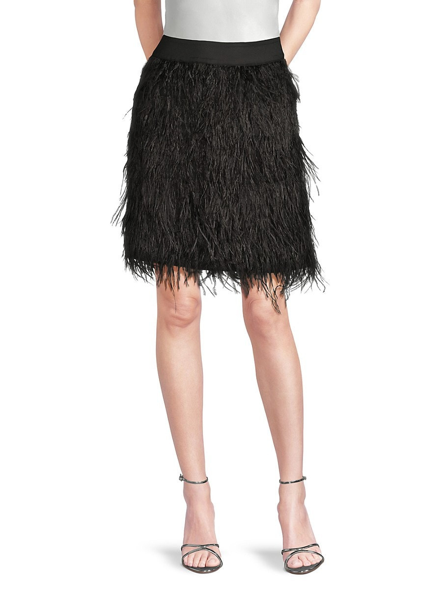 J. Mclaughlin Women's Feather Mini Skirt - Black - Size 2 | Saks Fifth Avenue OFF 5TH