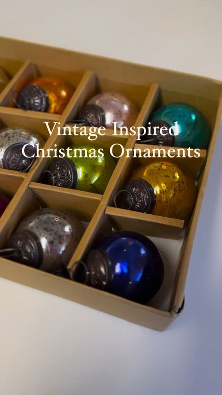 Pretty vintage inspired lead glass looking Christmas ornaments under $25 🎄

#LTKVideo #LTKHoliday #LTKGiftGuide
