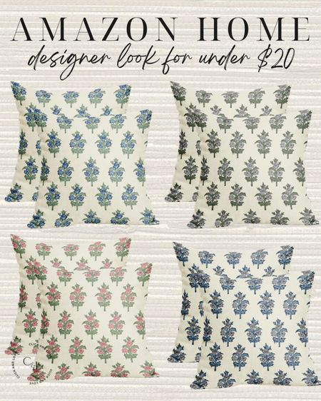 Designer inspired pillow covers under $20! This pretty floral pattern adds a nice pop of color 👏🏼

Accent pillow, throw pillow, indoor pillow, sofa pillow, floral pillow, pillow cover, Living room, bedroom, guest room, dining room, entryway, seating area, family room, Modern home decor, traditional home decor, budget friendly home decor, Interior design, look for less, designer inspired, Amazon, Amazon home, Amazon must haves, Amazon finds, amazon favorites, Amazon home decor #amazon #amazonhome

#LTKhome #LTKfindsunder50 #LTKstyletip