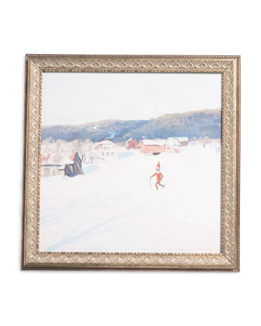 16x16 Skiing Elf Art | TJ Maxx
