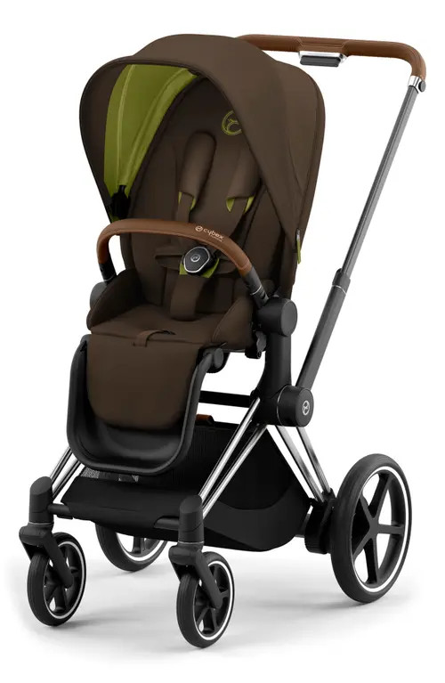 CYBEX e-Priam 2 Electronic Stroller with All Terrain Wheels in Khaki Green at Nordstrom | Nordstrom