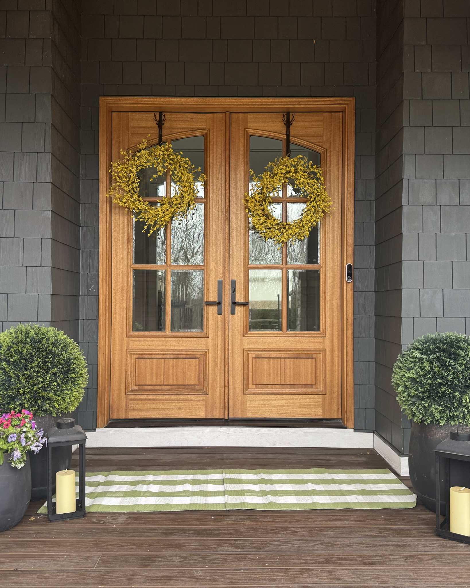 Here’s a fitting caption for your image: 

 vibrant florals and charming lanterns and pots ! perfect for creating an inviting entrance real and faux mixed ! 



#LTKdayinmylife #LTKSeasonal #LTKHome