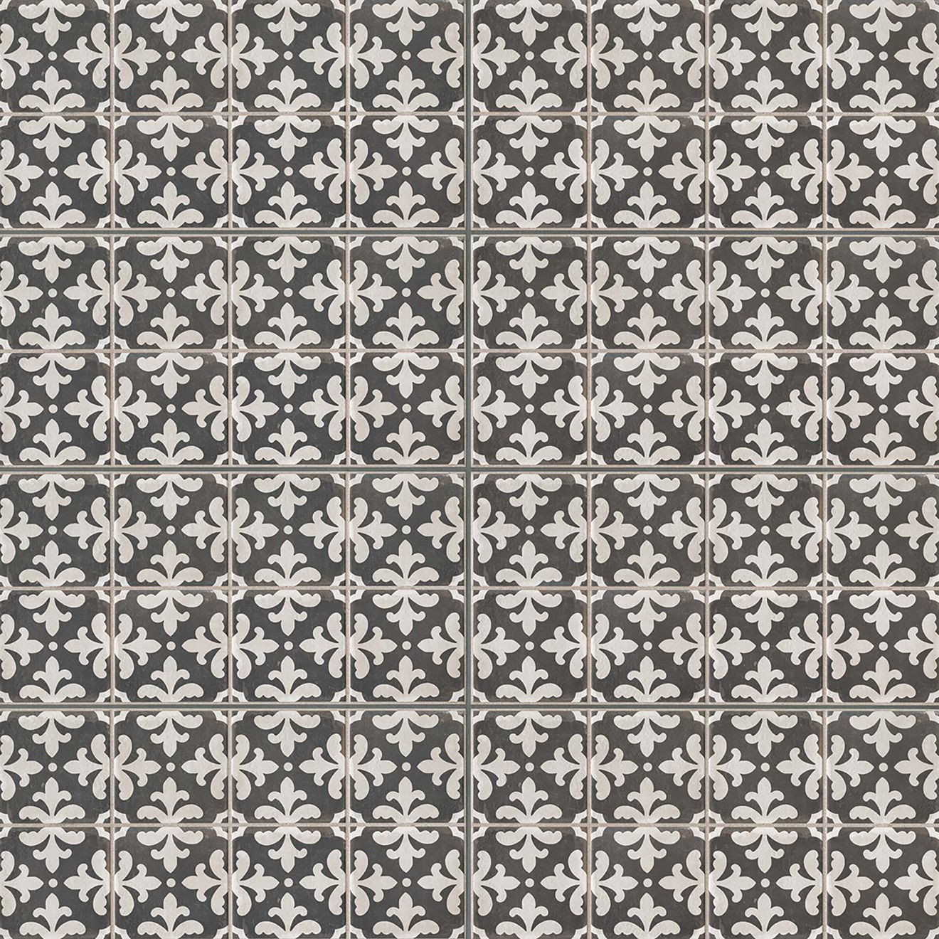 Palazzo 12" x 24" Decorative Tile in Castle Graphite Florentina | Bedrosians Tile & Stone