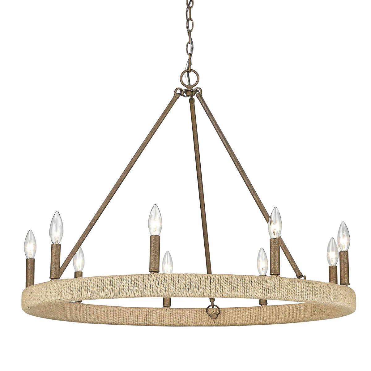 Zeno 9 - Light Dimmable Wagon Wheel Chandelier | Wayfair North America