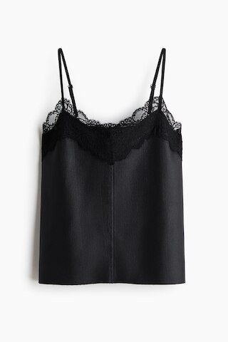 H & M - Trägertop mit Spitze - Schwarz | H&M (DE, AT, CH, NL, FI)