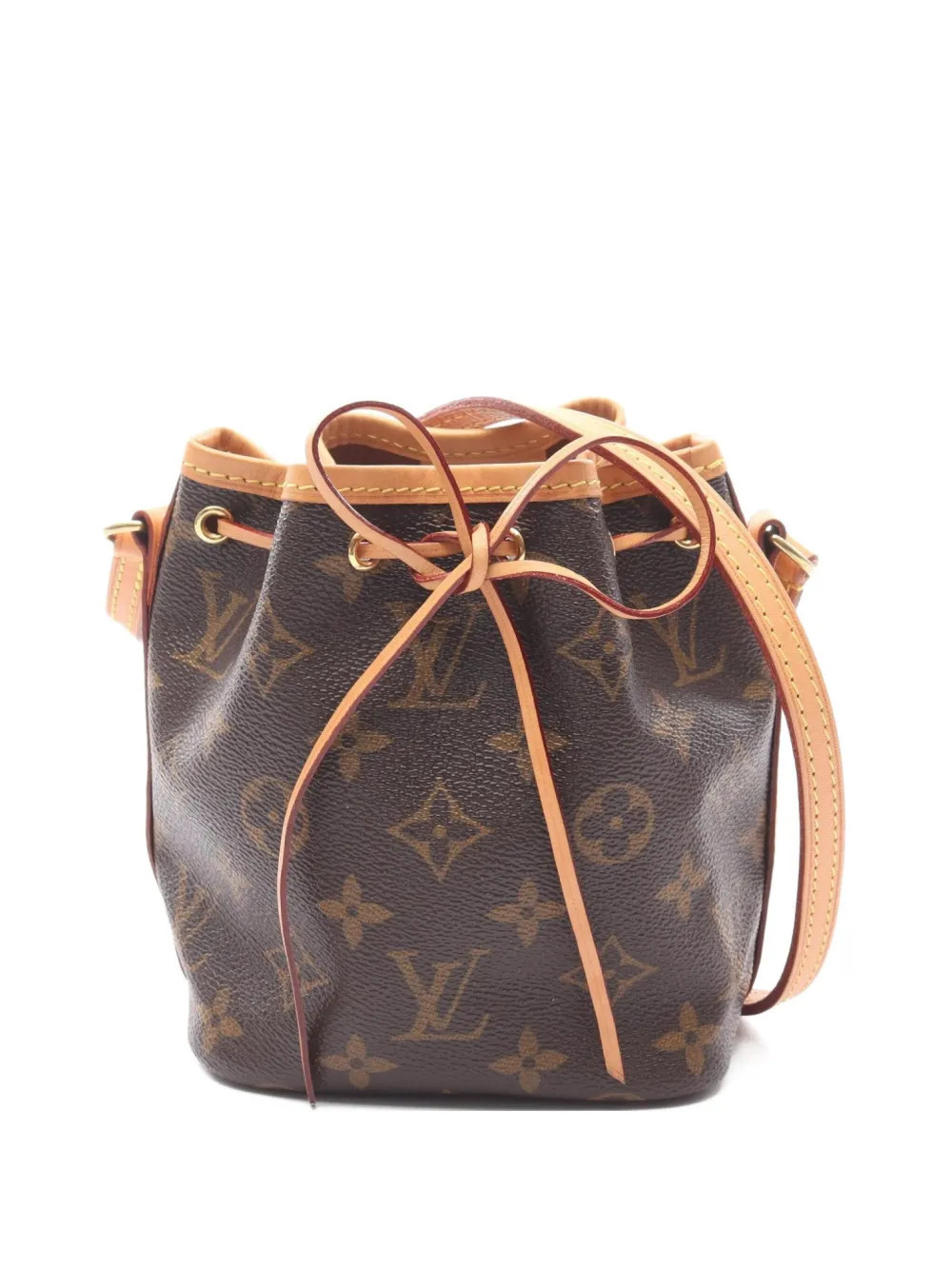 Louis Vuitton Pre-Owned 2017 Nano Noe bucket bag - Brown | Farfetch Global