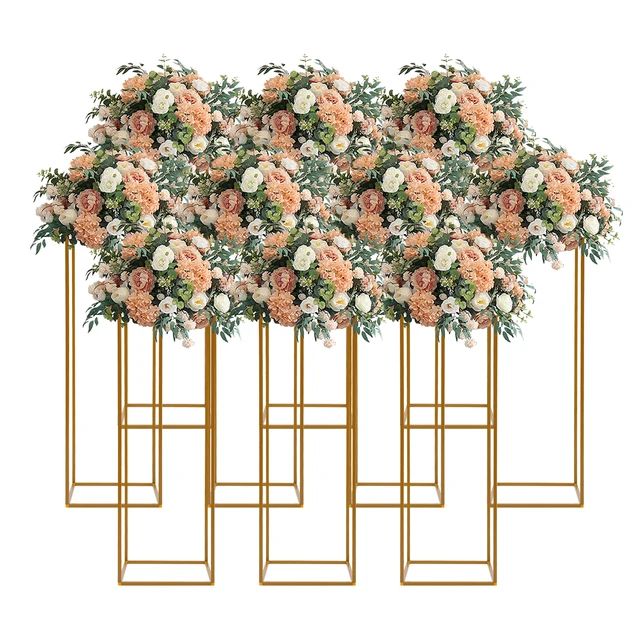 4Pcs/10Pcs Gold Frame Backdrop Stand Rectangular Metal Flower Rack For Wedding Birthday Party Backdr | AliExpress (US)