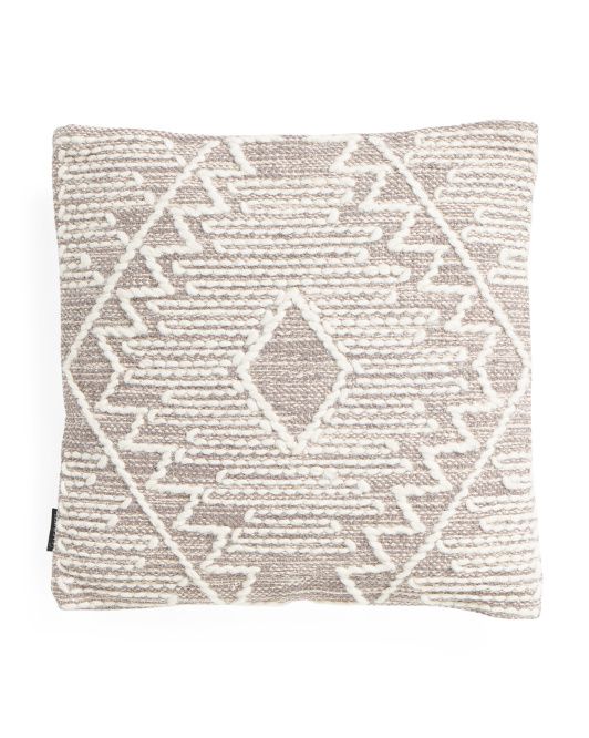 18x18 Embroidered Cotton Pillow | TJ Maxx