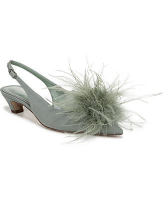 Women's Finch Feather Slingback Pumps | Macy's