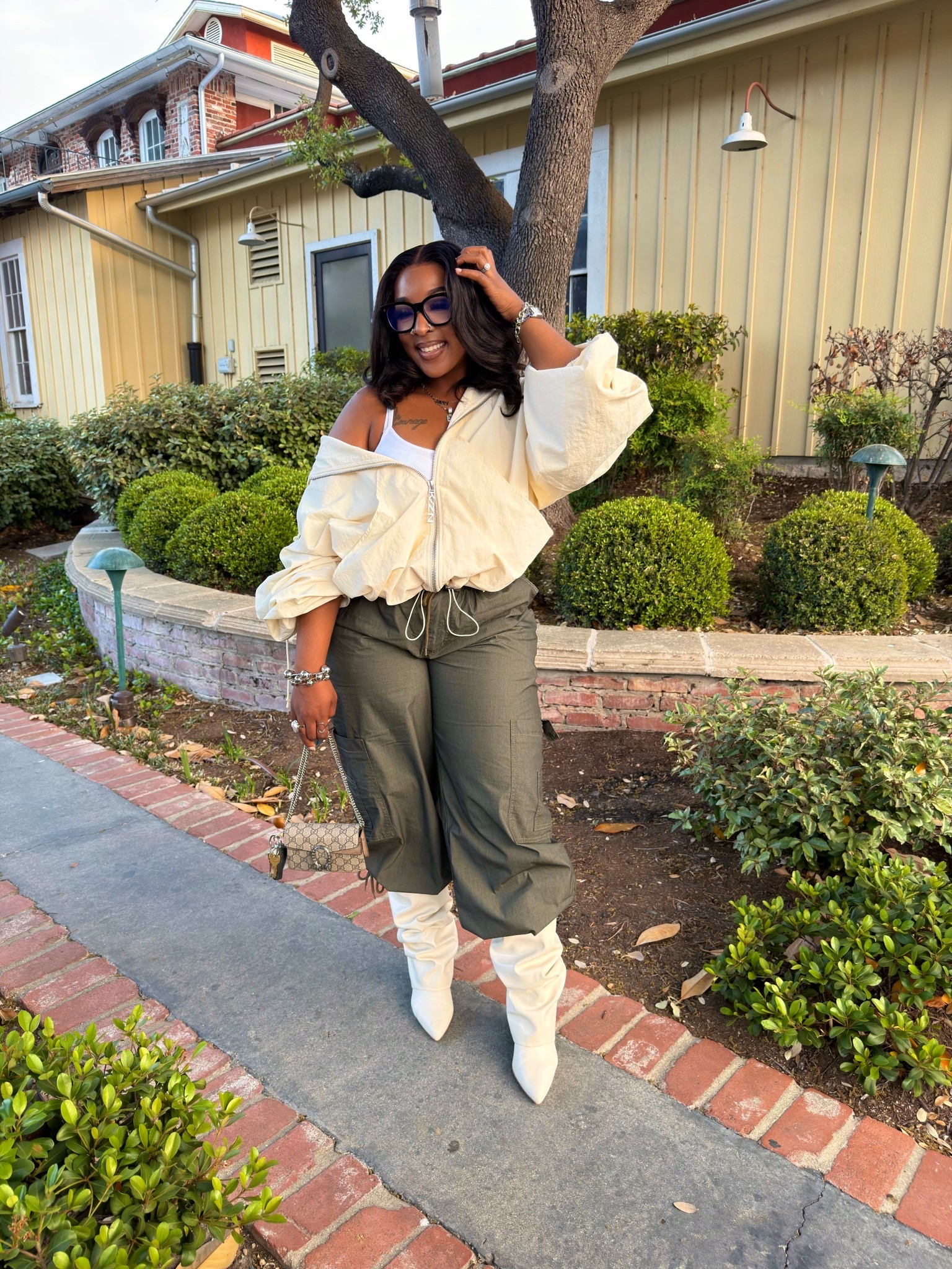 Elevated look 
Linked everything except the glasses they are LV and I linked other options. 

#LTKootd #LTKMidsize #LTKSeasonal