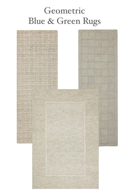 Runner rugs, Blue geometric rug, green geometric rug, modern rug, grid rug, checkered rug, home, bathroom runner rug 

#LTKhome