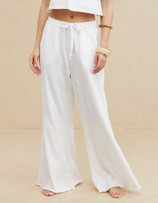 Aerie Summer House High Waisted Wide Leg Pant | Aerie